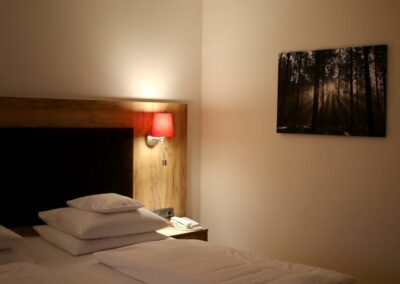 Gemütliche Kissen im Komfortdoppelzimmer in Bad Bevensen